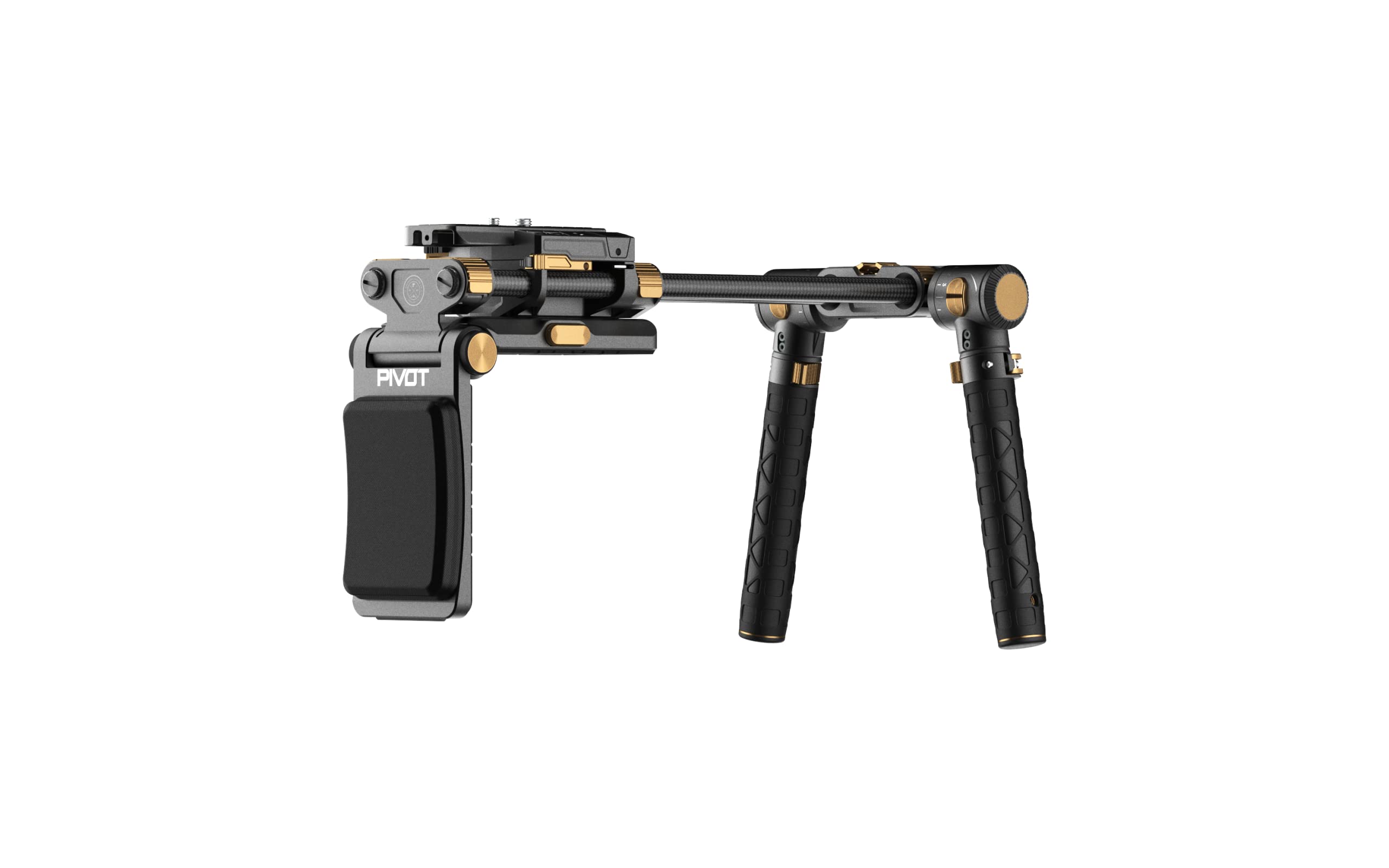 PolarPro - Pivot - Plataforma de Hombro - Compacto y Ligero - Ideal para videógrafos de Viaje - Diseñado específicamente para cineastas de Run-n-Gun - configuración sin Herramientas.