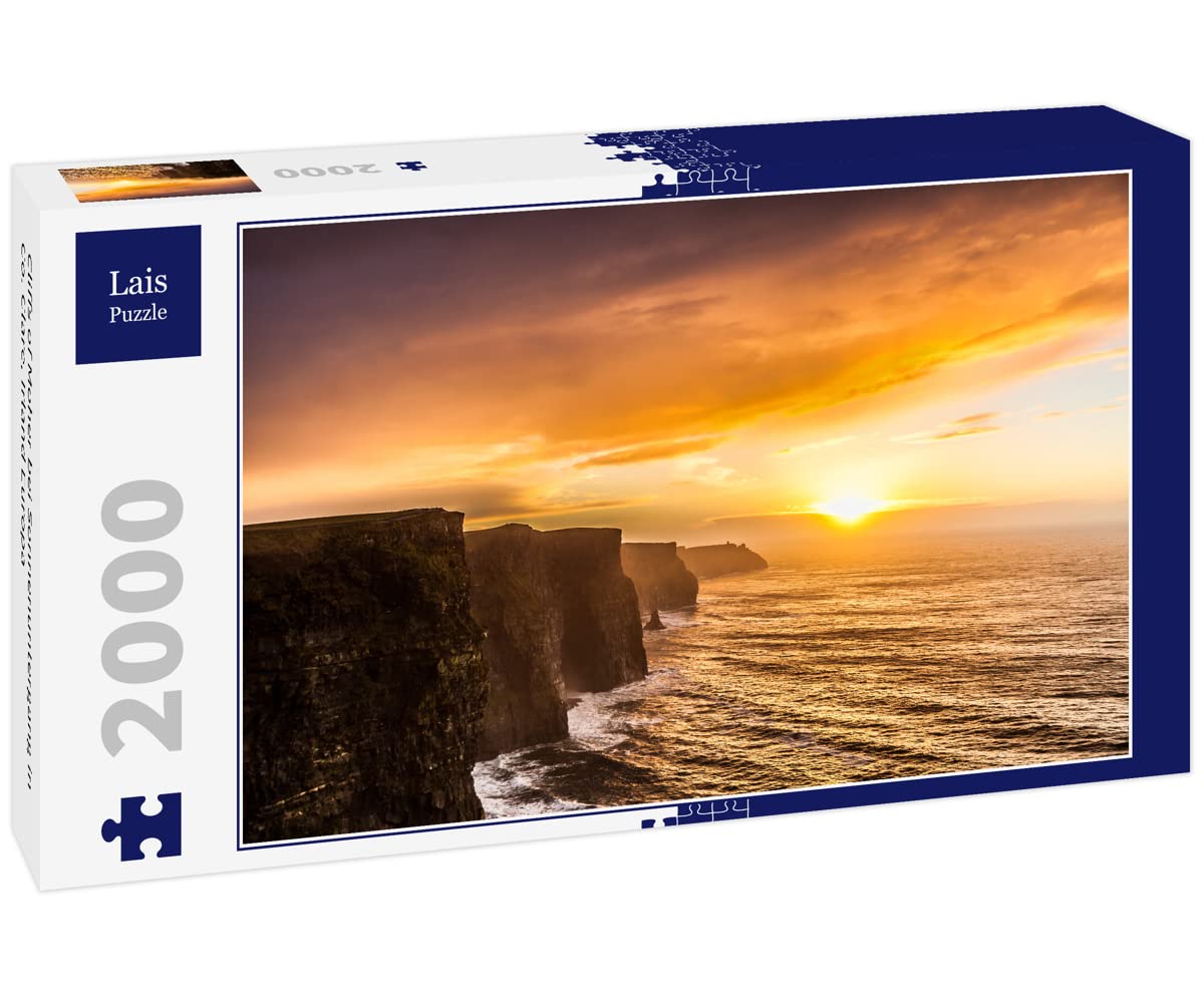 Lais Puzzle Acantilados de Moher al Atardecer en Co. Clare, Irlanda Europa 2000 Piezas