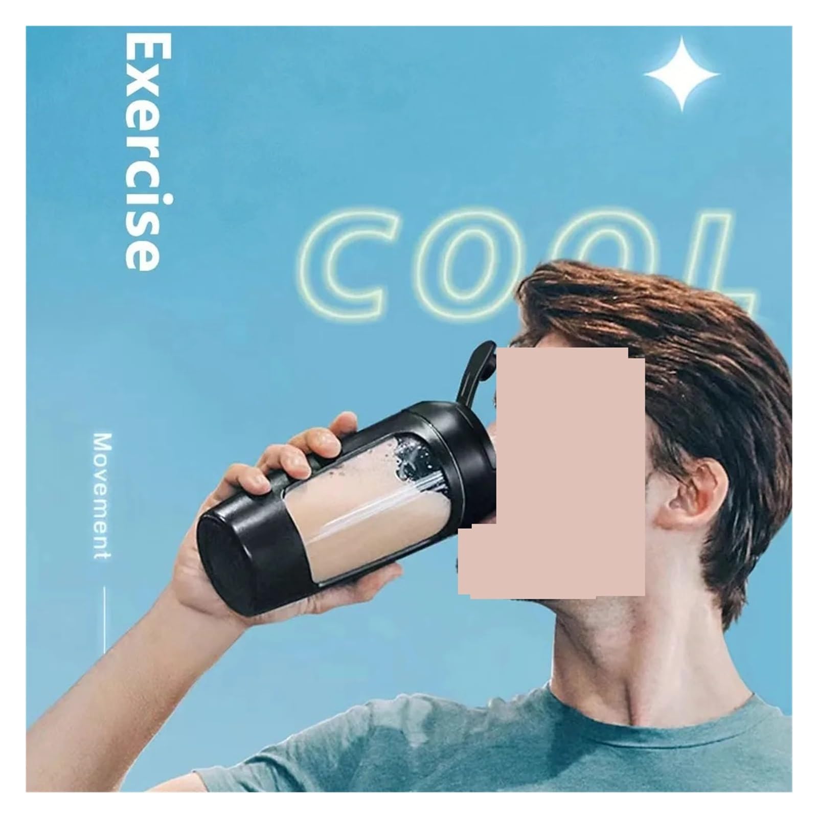 Mug auto-mélangeur, Bouteille Shaker Pour Protéines Électrique Rechargeable 650 Ml pour maison/bureau
