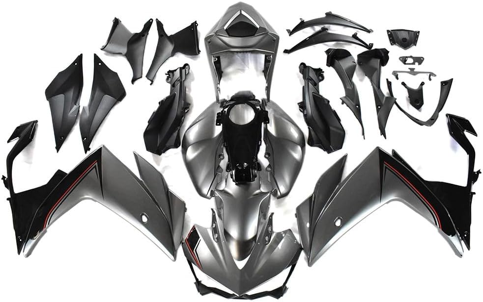 Injection ABS Fairing Kit Fit for 2015-2018 Yamaha YZF R3 R25 Fairings YZF-R3 15 16 17 18 YZF-R25 Bodywork Plastic Body Frame Cowling Set (Red & Black)
