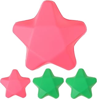 FUOYLOO 4pcs Star-shaped Hand Exercise Balls Pu Material Hand Strengthener for Finger and Wrist Therapy Squeeze Balls and Rehabilitation Training