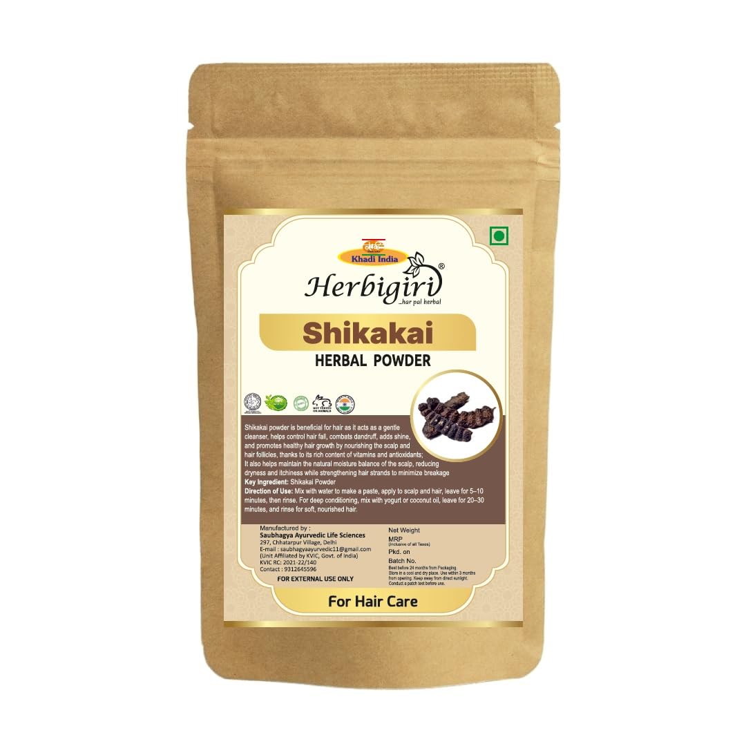 Khadi Shikakai Powder for Hair - 200 Grams | 100% Pure and Natural | SLS and Paraben free | Suitable for all hair types-picture-42