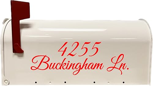 Miniatura 9 de VWAQ Juego de 2 calcomanías personalizadas para buzón de correo CMB7 (blanco, 19 pulgadas de ancho x 6.5 pulgadas de alto)