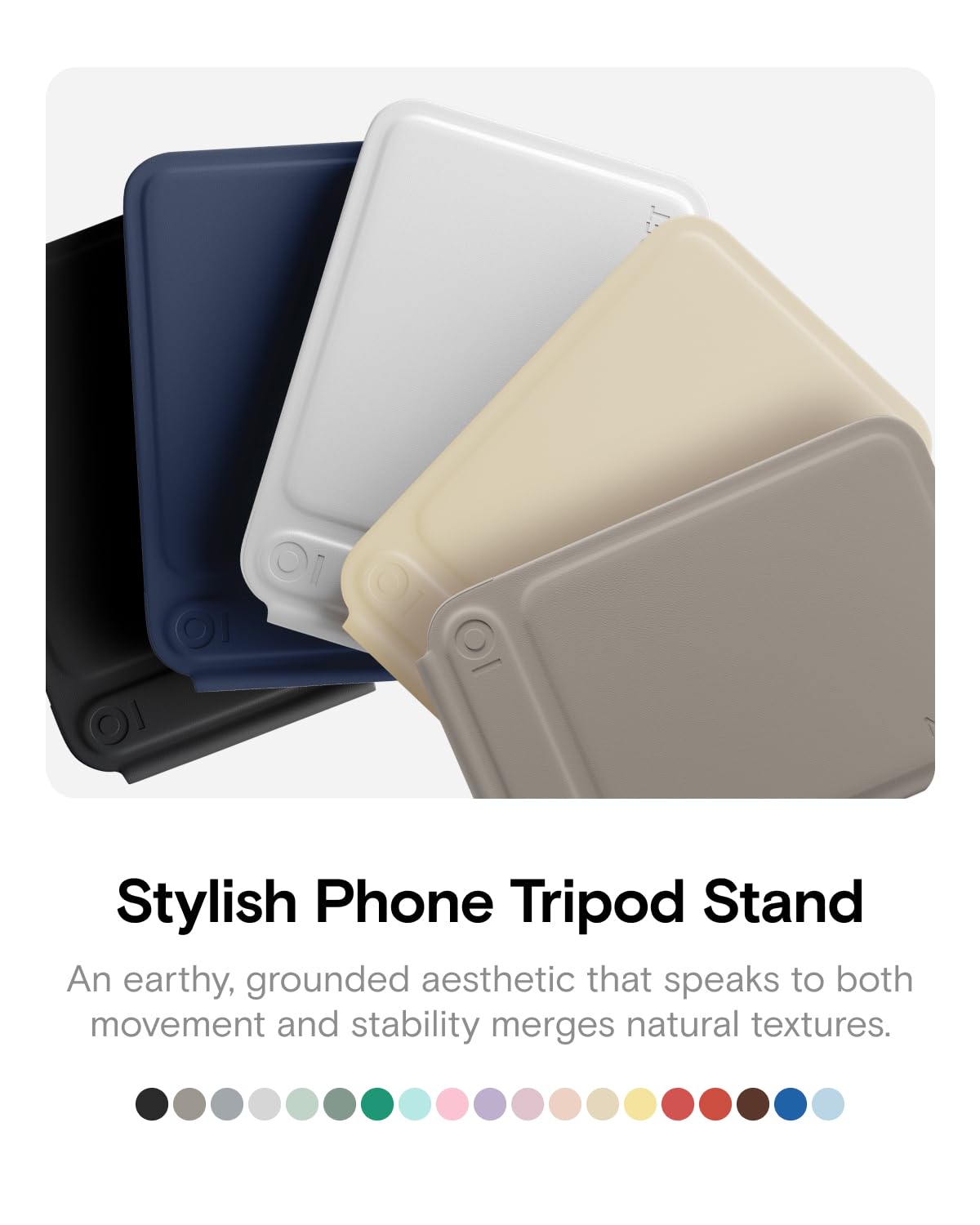 MOFT Portafoglio con treppiede per telefono, supporto magnetico a portafoglio, porta carte abilitato NFC, bastone per selfie tascabile, in pelle MOVAS, supporto regolabile per viaggi, vlog