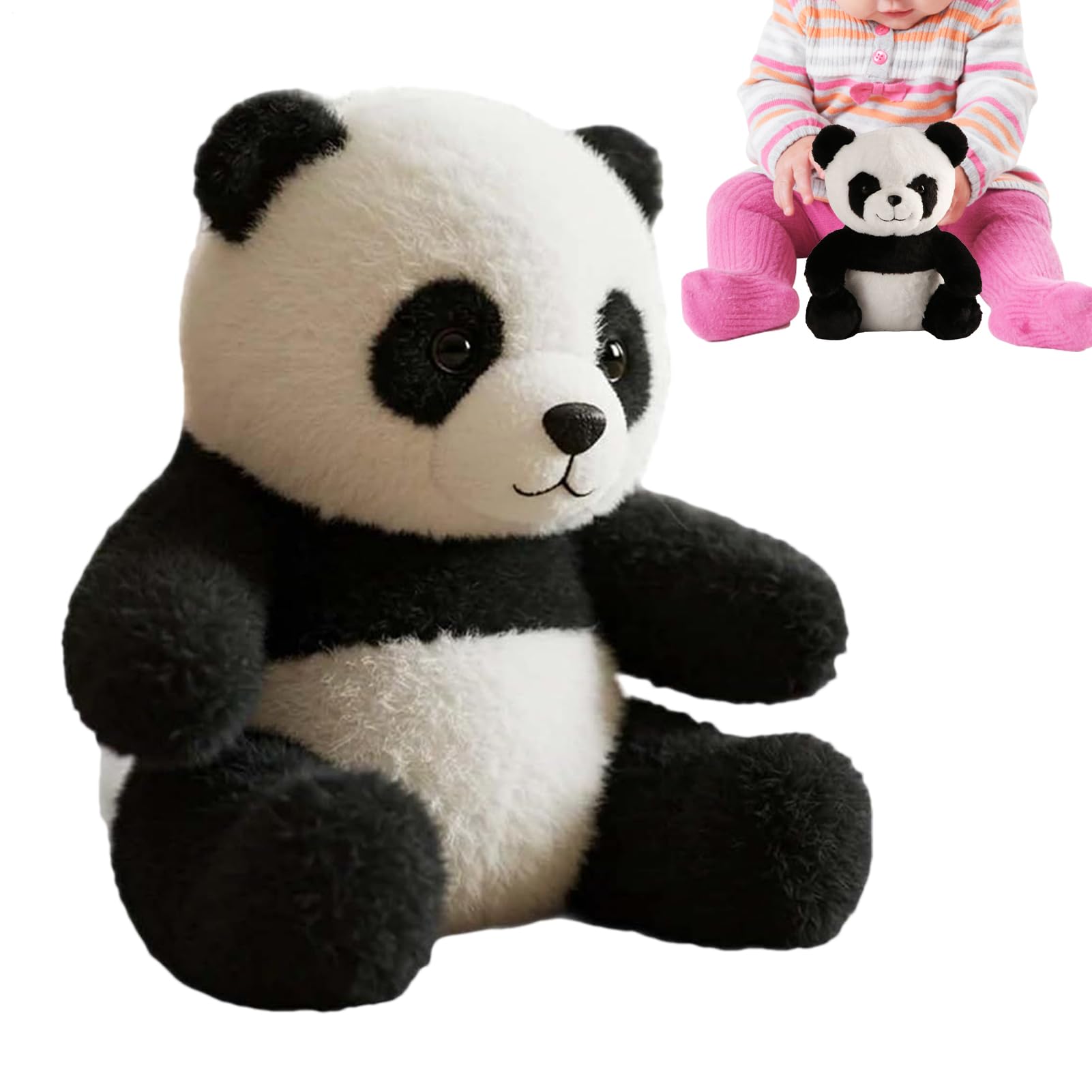 Panda Gigante | Almohada Peluche Panda Suave con Música Dulce | Linda funda lavable para niñas adultas, San Valentín, Halloween, Navidad, cumpleaños