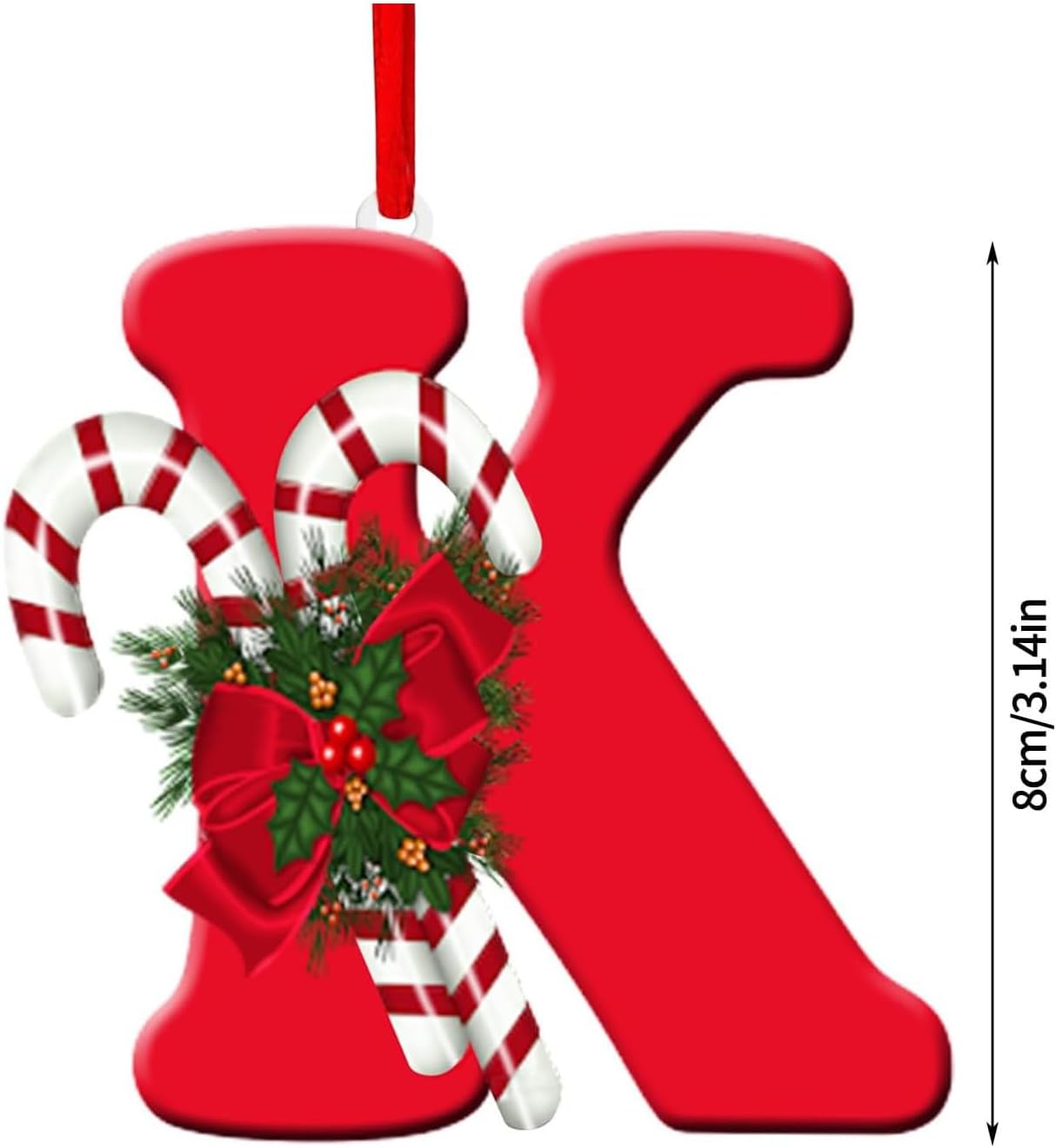 26 Letters Christmas Tree Decoration Pendant,Christmas Tree Ornaments Personalized DIY Christmas Ornaments Christmas Decoration Xmas Tree Hanging Decor (K)