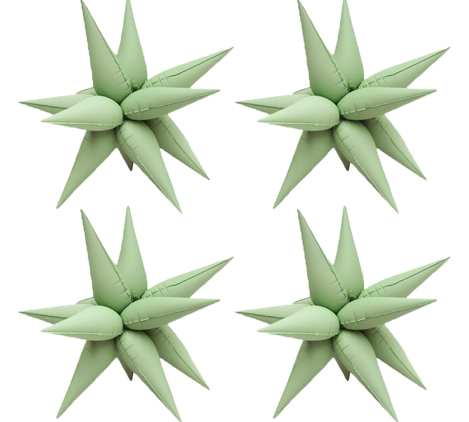 Matte Green 20' Cone Balloons Matte Green Explosion Star Balloons for Mattee Birthday Party Decorations Girls Boys Greenn Mallard Birthday Party Jungle Safari One Lucky Duck Baby Shower Party