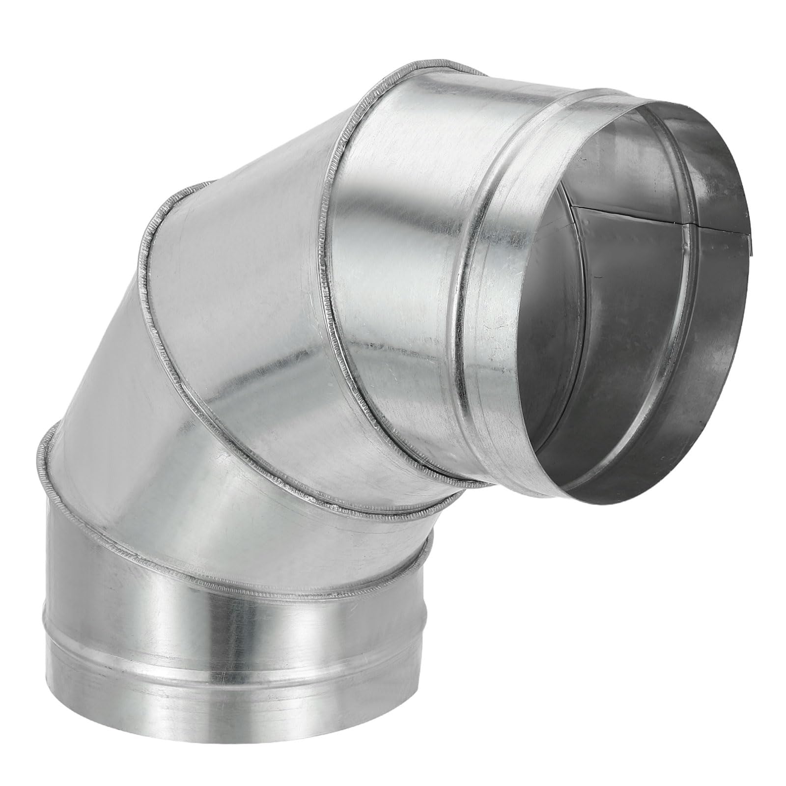 Coude de conduit 90 degrés PATIKIL 8" OD, finition acier galvanisé
