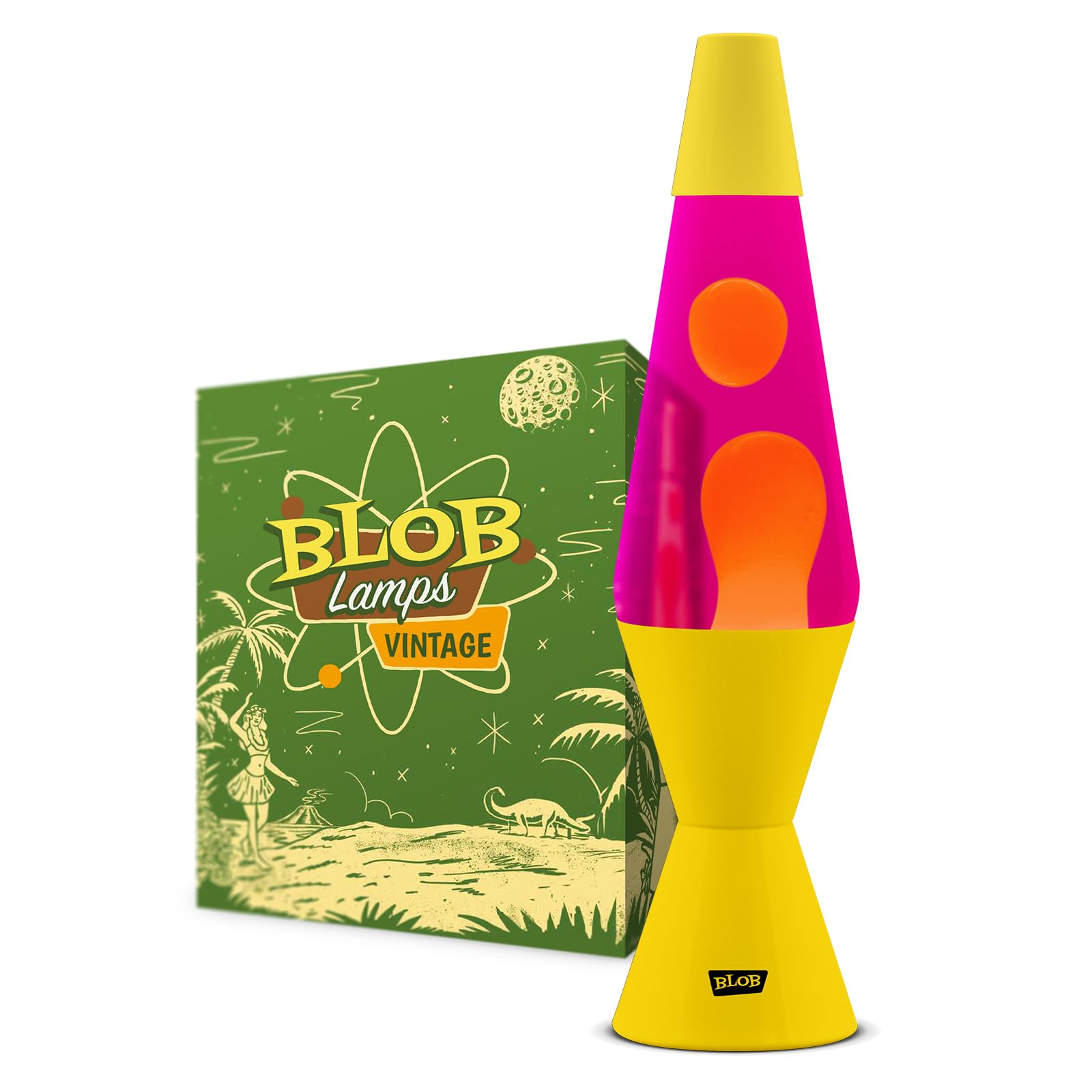 Blob Lamps Yellow/Pink/Yellow 14.5" Vintage Metal Motion Lamp ()