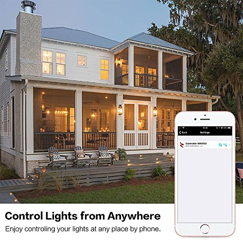Fvtled Led Deck Lighting Kits, 10Pcs Wifi Controller Φ1.97 Low Voltage Led Deck Lighting Rgb Recessed Light Work With Alexa Google Home Wireless Smart Phone Rgb Lamp #TOP6