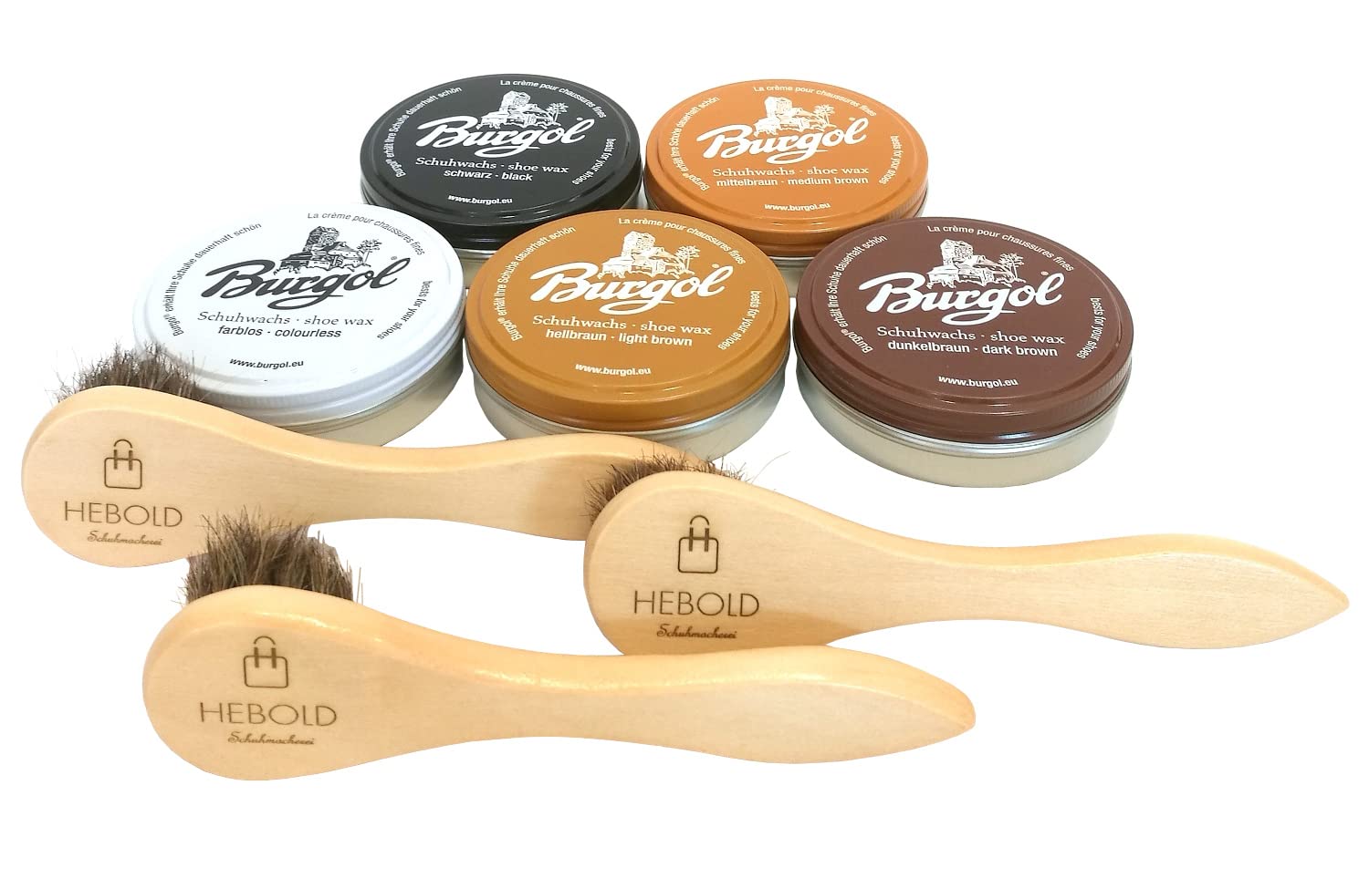 Hebold Schuhmacherei Schuhpflegeset für Glattleder-Schuhe