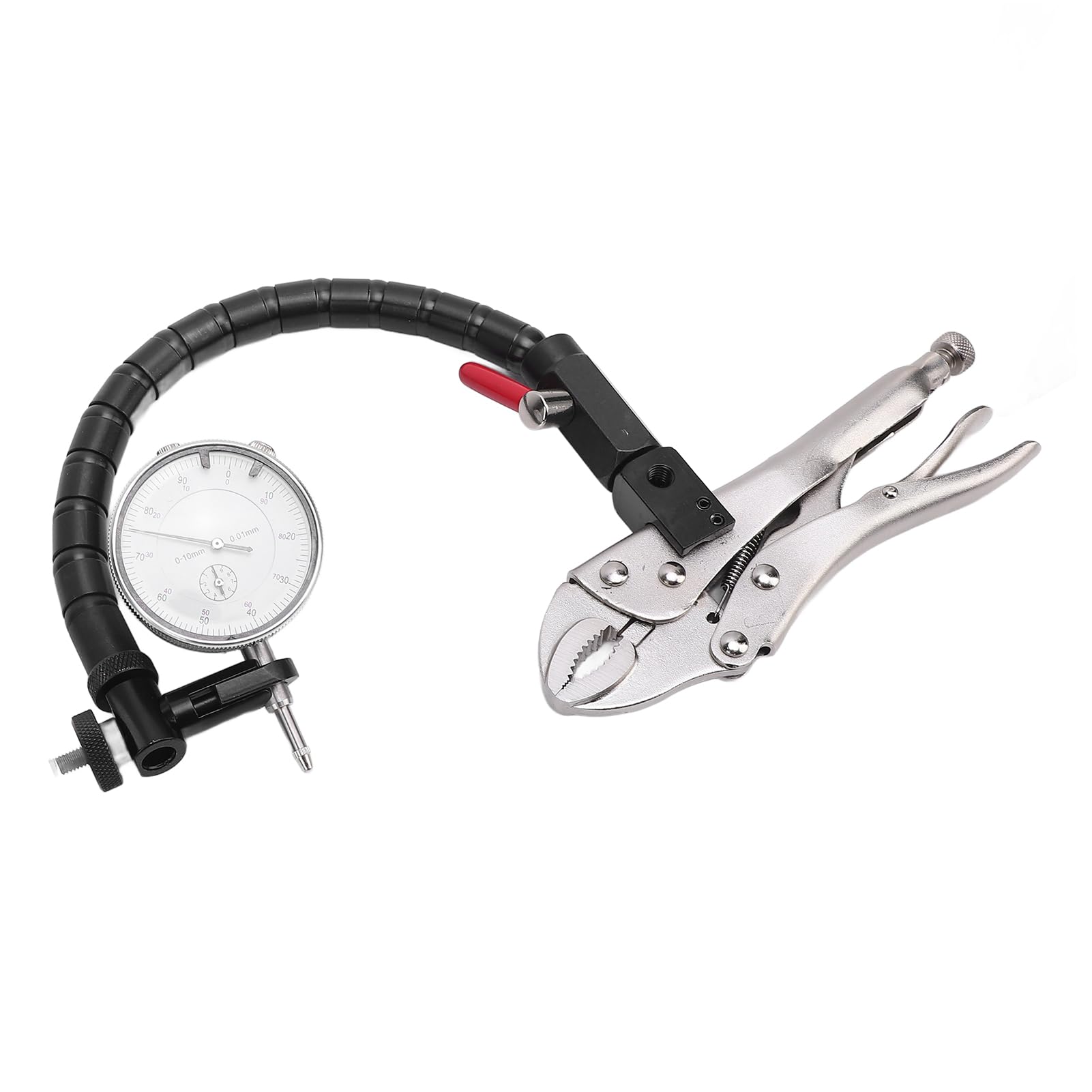 Juego de medidores de rotor de freno de disco: indicador de cuadrante de alta precisión para la medición de rotores de freno con soporte de brazo flexible de 360° y mecanismo de bloqueo seguro.