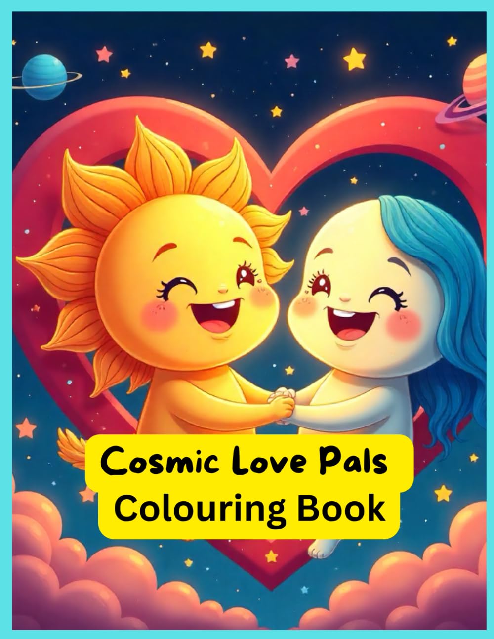 Cosmic Love Pals: Sun & Moon Valentine Coloring Adventure for Kids Age 3-8: A Fun and Colorful Space-Themed Love Story Coloring Book for Ages 3–8 (Valentine Colouring Books)