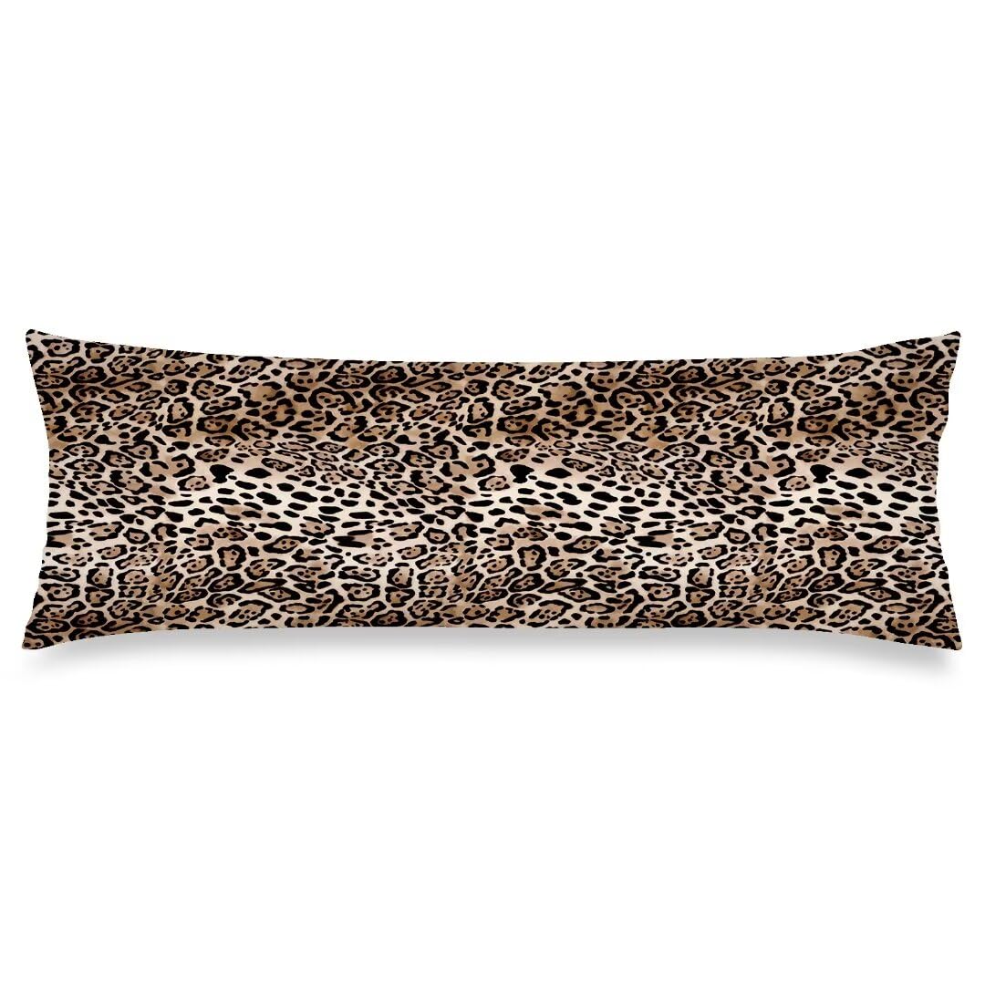 Cheetah Body Pillow Cover 20"x54" Pillow Case Leopard Print Safari Wild Animals Skin Texure Long Pillow Cases Protector with Zipper Decorative Bedding Pillowcase Rectangle Soft Cushion Covers for Bed