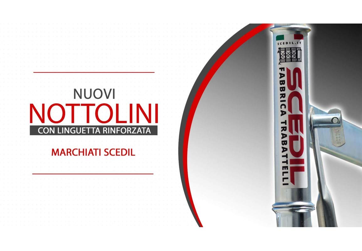 Trabattello altezza di lavoro 7,35 m in acciaio serie M4 LUX BASE ESTRAIBILE - made in italy I SCEDIL