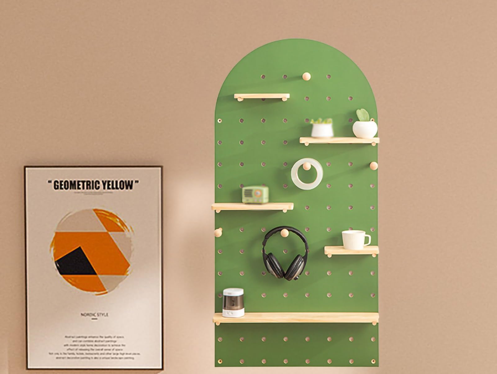 Narzędzie Pegboard Garaż Stojak ścienny Zestaw kluczy do przechowywania wierteł Stojaki Uchwyty, Drewniany Pegboard, Litego Drewna Pegboard Dekoracyjny Stojak do Przechowywania Ściany Pegboard Łukowe