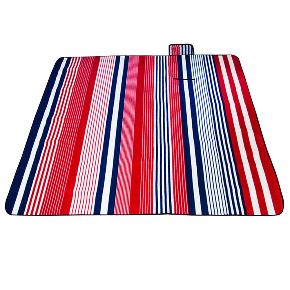 Hootecheu 200X200 cm Picnic Blanket Waterproof Backing Outdoor Beach Rug Mat Handle Outdoor Camping,Family Day Out, Travel,Shcool
