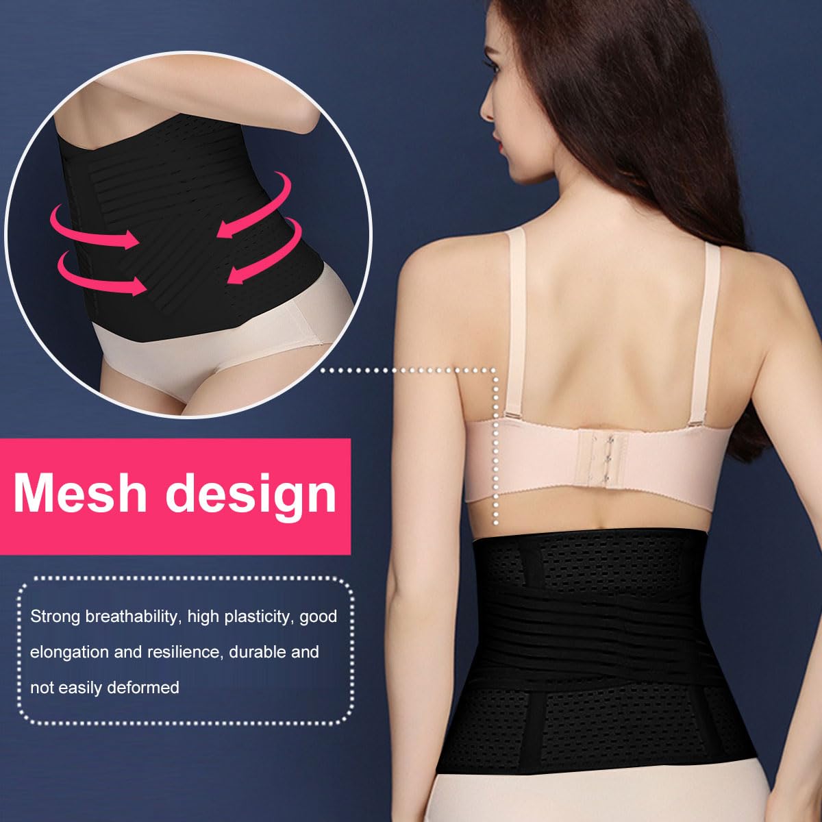 Ceinture Post-accouchement - Gaine Abdominale Réglable - Soutien Ventre Et Bassin - Pour Césarienne