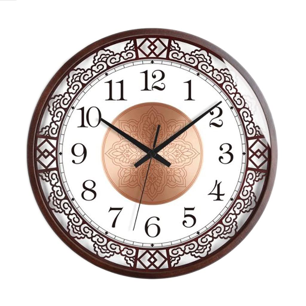Horloge murale salon design bois naturel 16 pouces, horloge électronique silencieuse maison