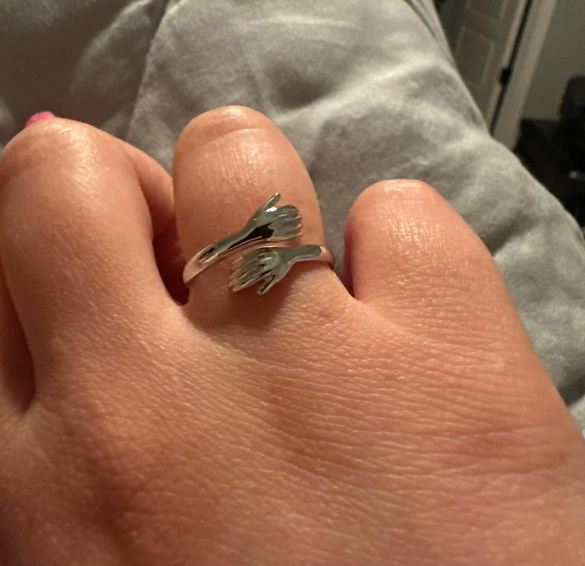 S925 Silver The Hug From Heaven Ring  Hope Rings