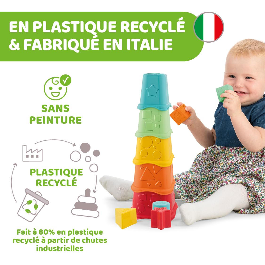 Chicco 2 in 1 Stacking Cup - Eco+ 6-36 Months