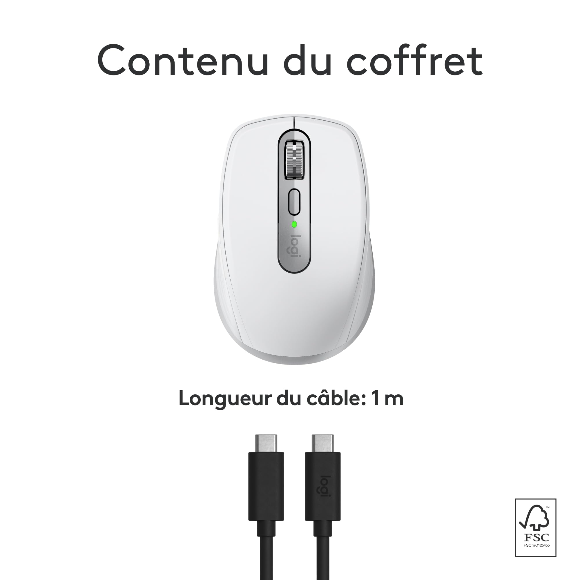 Logitech MX Anywhere 3S for Mac, souris Bluetooth compacte sans fil,