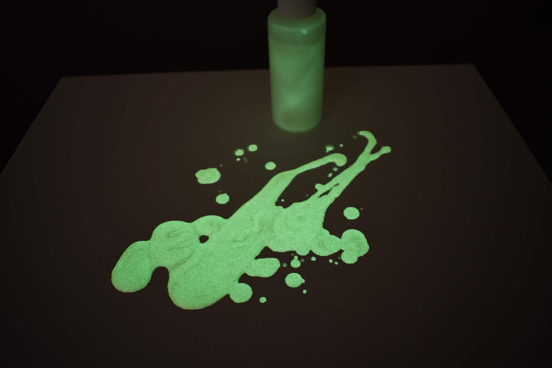 DirectGlow 2oz Self Luminous Strontium Aluminate Glow in The Dark Acrylic Paint (Green)