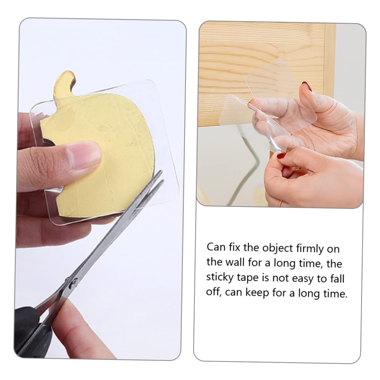Artibetter 2 Set Nastro Biadesivo Adesivo Resistente Per Facile Applicare E Rimuovere Multifunzione Per Decorazioni E Fissaggio Forature 100 Pezzi*2