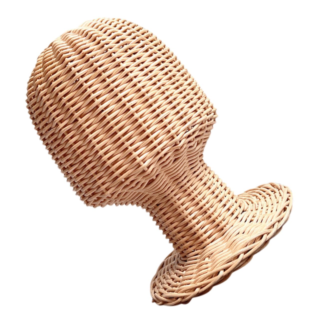PRETYZOOM Expositor Sombreros Ratán Tejido, Soporte Cúpula Decorativo