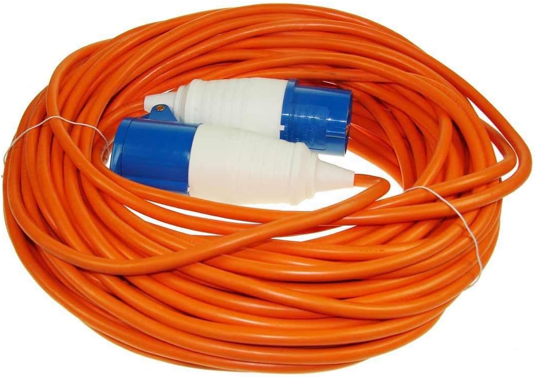 230V 16 Amp 25 M Extension Orange Lead