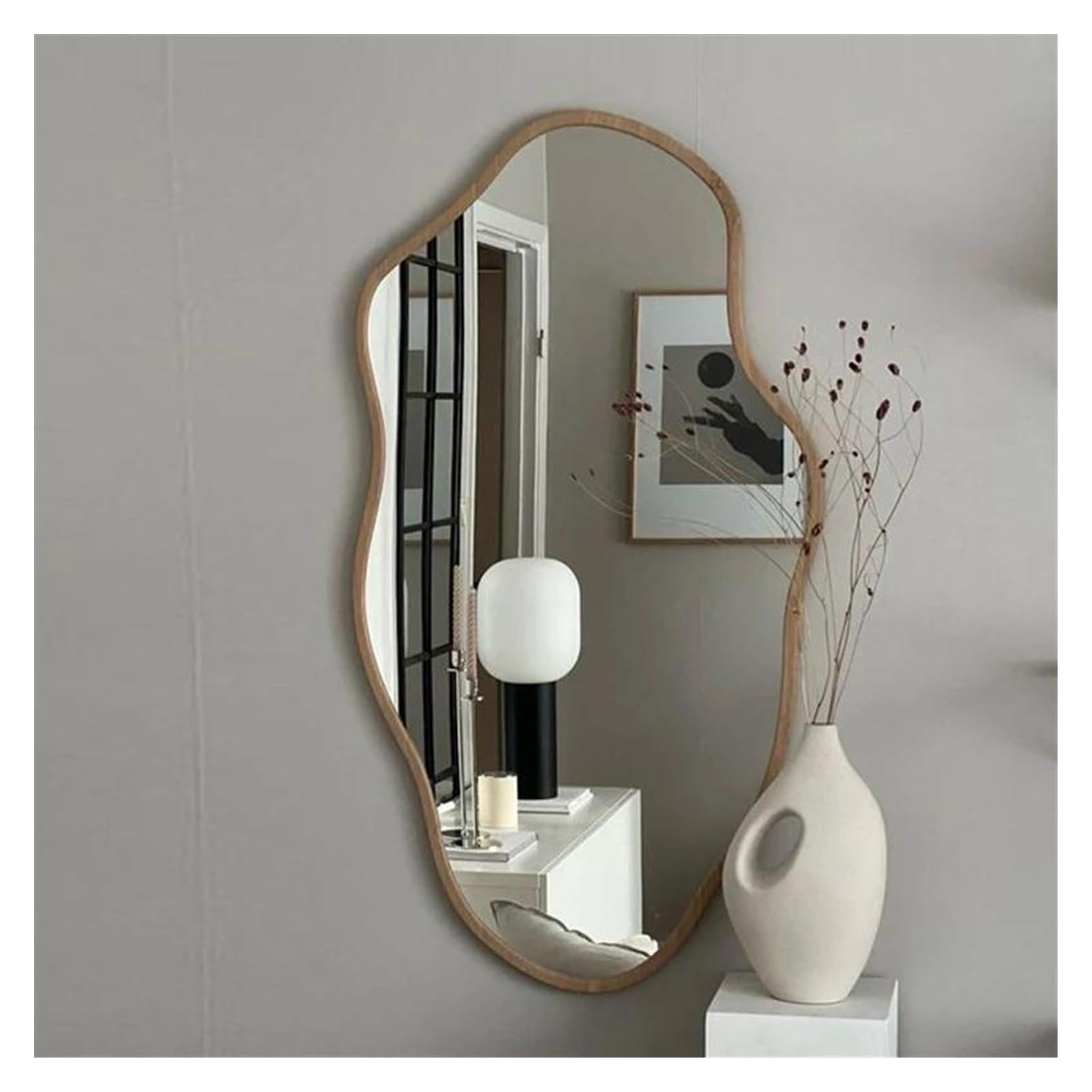 Lu Nan Bathroom mirror, Shop Decorative Mirrors Bathroom Handicraft Shower Shaving Decorative Mirrors Dressing Table Home Decor(A,60X120CM)