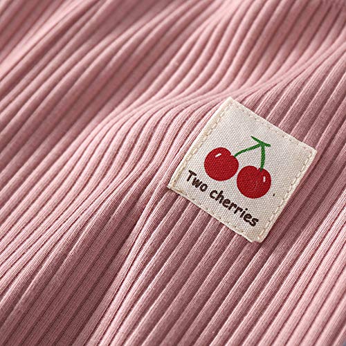 Girls' Solid Knitted Footless Tights Stretch Ruffled Pants3