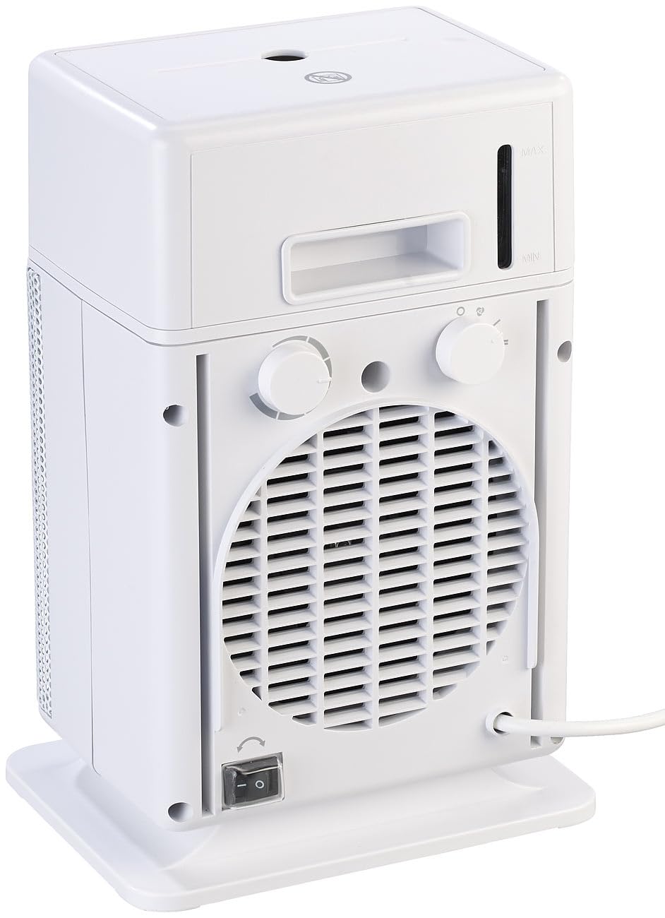 Calefactor cerámico 2 en 1 con humidificador, termostato y oscilación, 1800 W