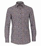 CASAMODA Freizeithemden Print Comfort Fit Mittelblau M