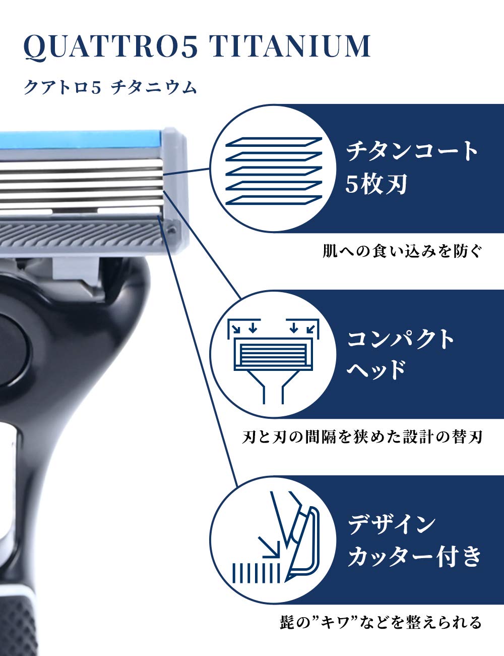 Amazon.co.jp: シック Schick クアトロ5 チタニウム コンボパック