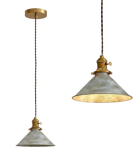 Miniatura 12 de Luces colgantes con cable de enchufe, lámpara colgante industrial de jaula de plata antigua con bombillas Edison, lámpara colgante con acabado de