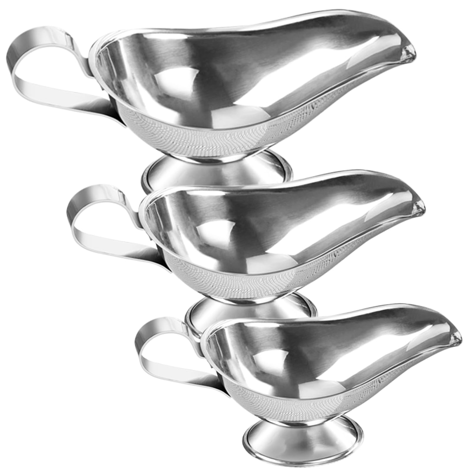 lot de 3 saucières acier inoxydable