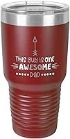 Vista 19 de This Guy Is One Awesome Dad Black - Vaso de bebida de 30 onzas con popote y tapa superior deslizante, taza de viaje grabada con láser, comparación
