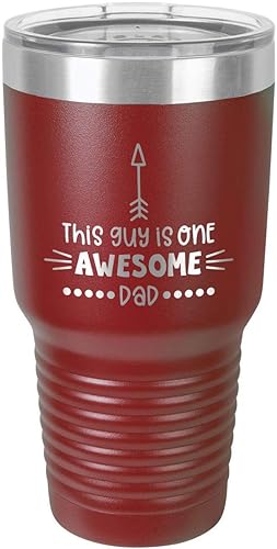 Miniatura 19 de This Guy Is One Awesome Dad Black - Vaso de bebida de 30 onzas con popote y tapa superior deslizante, taza de viaje grabada con láser, comparación