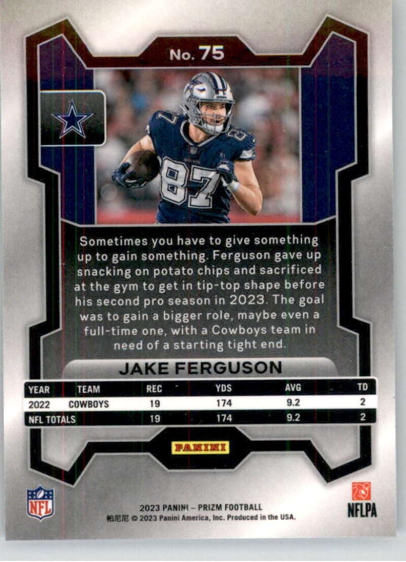 Amazon.com: 2023 Panini Prizm #75 Jake Ferguson Dallas Cowboys