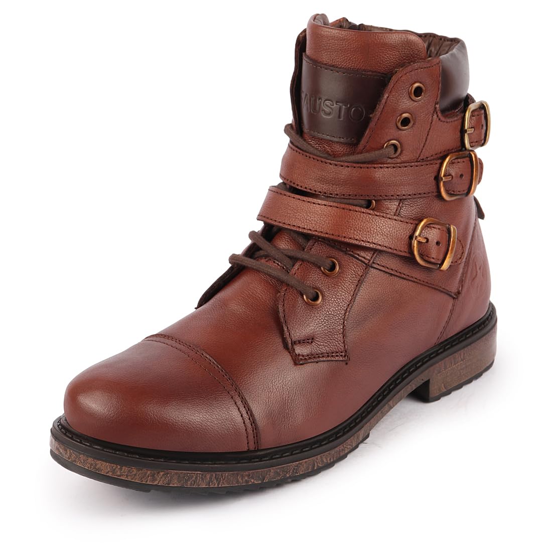 FAUSTO FST FOLMCB-3001 TAN-40 Mens Tan High Ankle Genuine Leather 8-Eye Lace Up Buckle Closure Side Zipper Combat Boots (6 UK) (B0BDV5FPRJ) Amazon Price History, Amazon Price Tracker