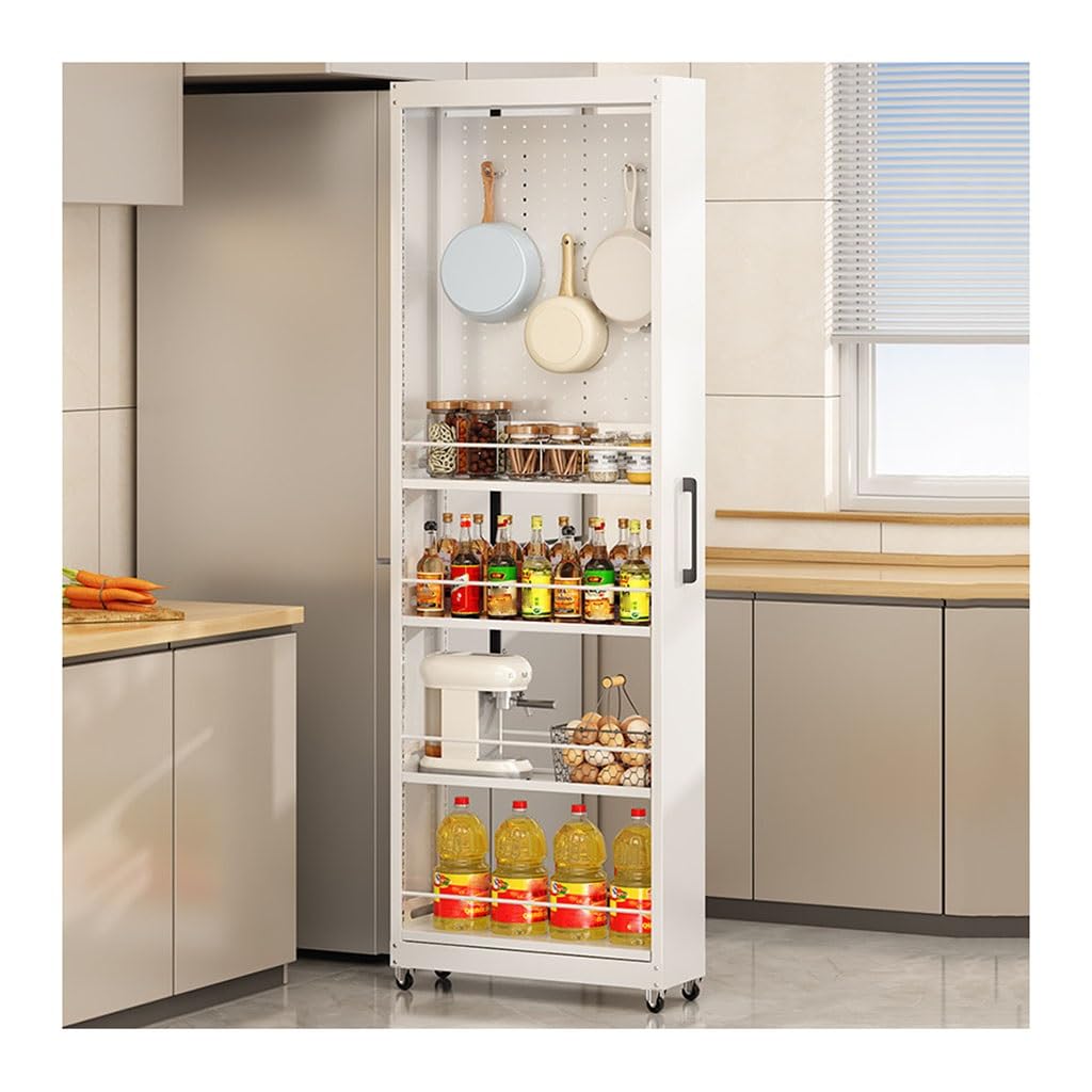 Armario Deslizante Estrecho con Estantes Ajustables para Cocina