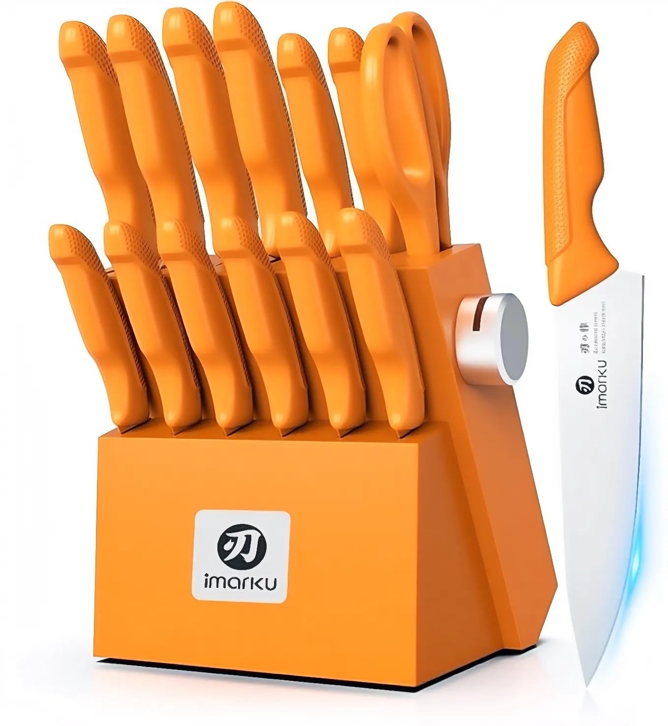 Amazon.com: imarku® Knife Set, Sharp Block Knife Set with Built-in