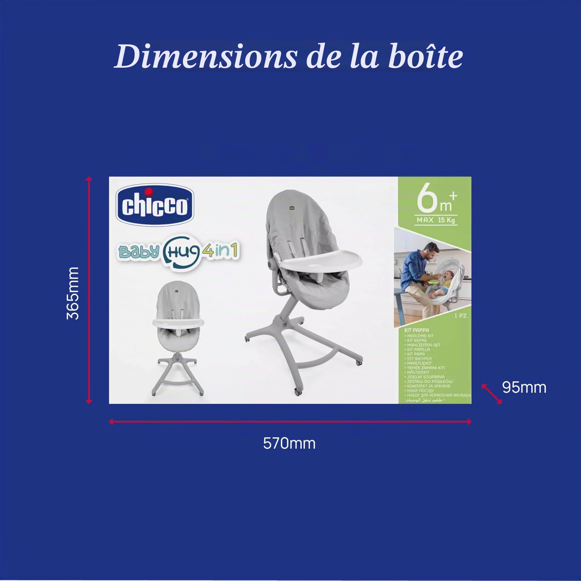 Chicco 6079381000000 Kit Repas pour Baby Huh Tablette/Protection