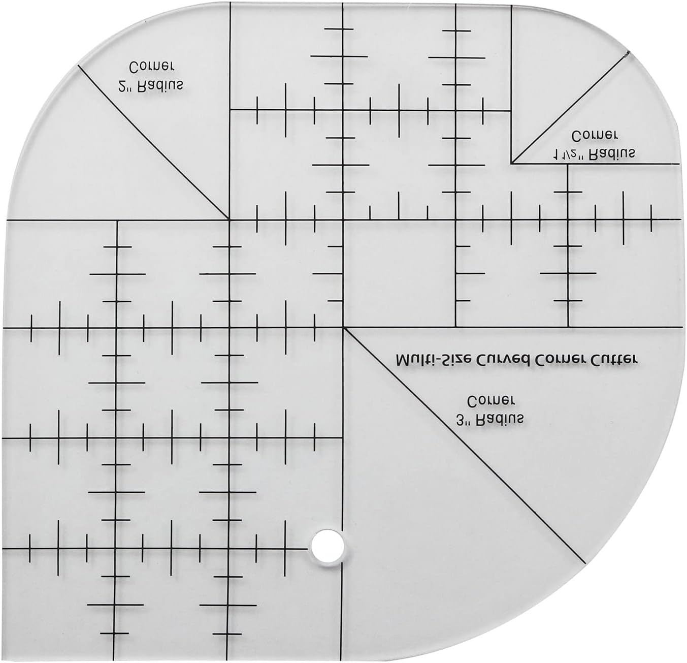 XGNGAcrylic Sewing Patchwork Ruler Curved Corner Cutter Ruler Templates Creative Quilt Ruler Template Patchwork Tool DIY Sewing Supplies