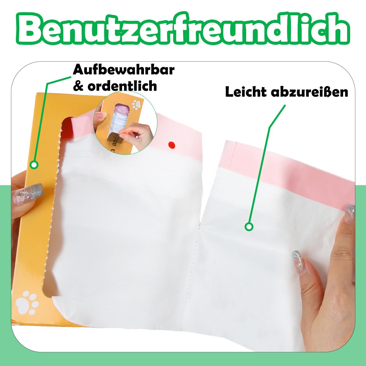 SZEE 120 Stück Selbstreinigend Katzenklo Beutel, Automatisches Katzenklo Müllbeutel mit Zugbändern, Elektrisches Katzentoilette für Litter Box Robot 3/4, Kratzfest für Haustier, 61 x 36cm