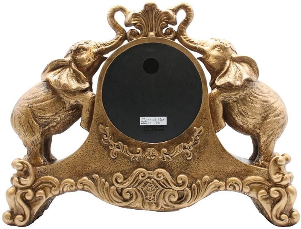 Family Clocks Mantle Clock, Elephant Silent Non Ticking Decoration for Living Room Bedside Clock Suitable for Living and Bedroom Office