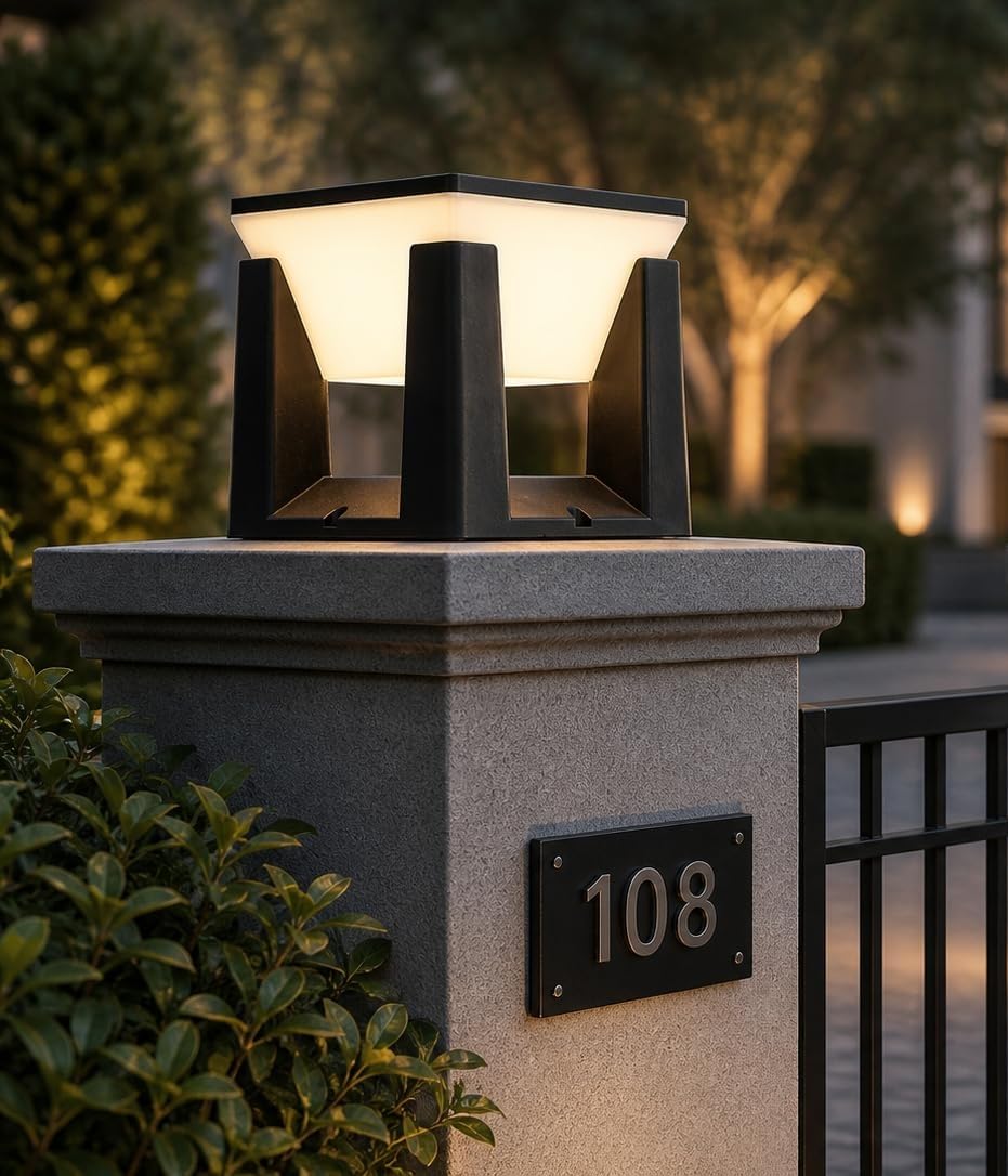 Weldecor Waterproof LED Gate Pillar Light for Outdoor | Stylish Decorative Lamp for Main Gate, Boundary Wall, Balcony, Terrace | Warm White, Modern Finish, Energy Efficient – 1Pcs-image-42