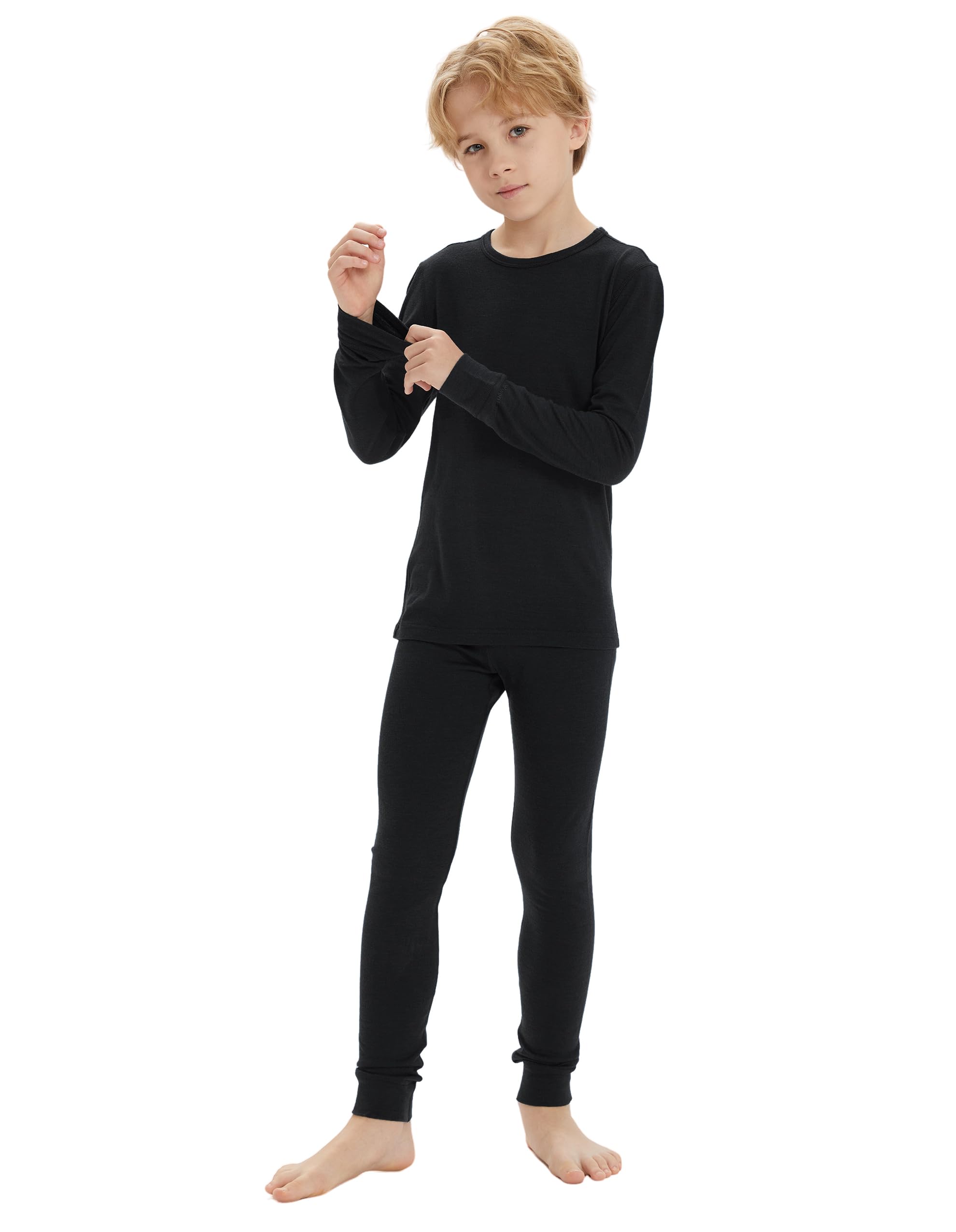 Sous-vêtements thermiques unisexe pour enfant fille garçon en laine mérinos - 7