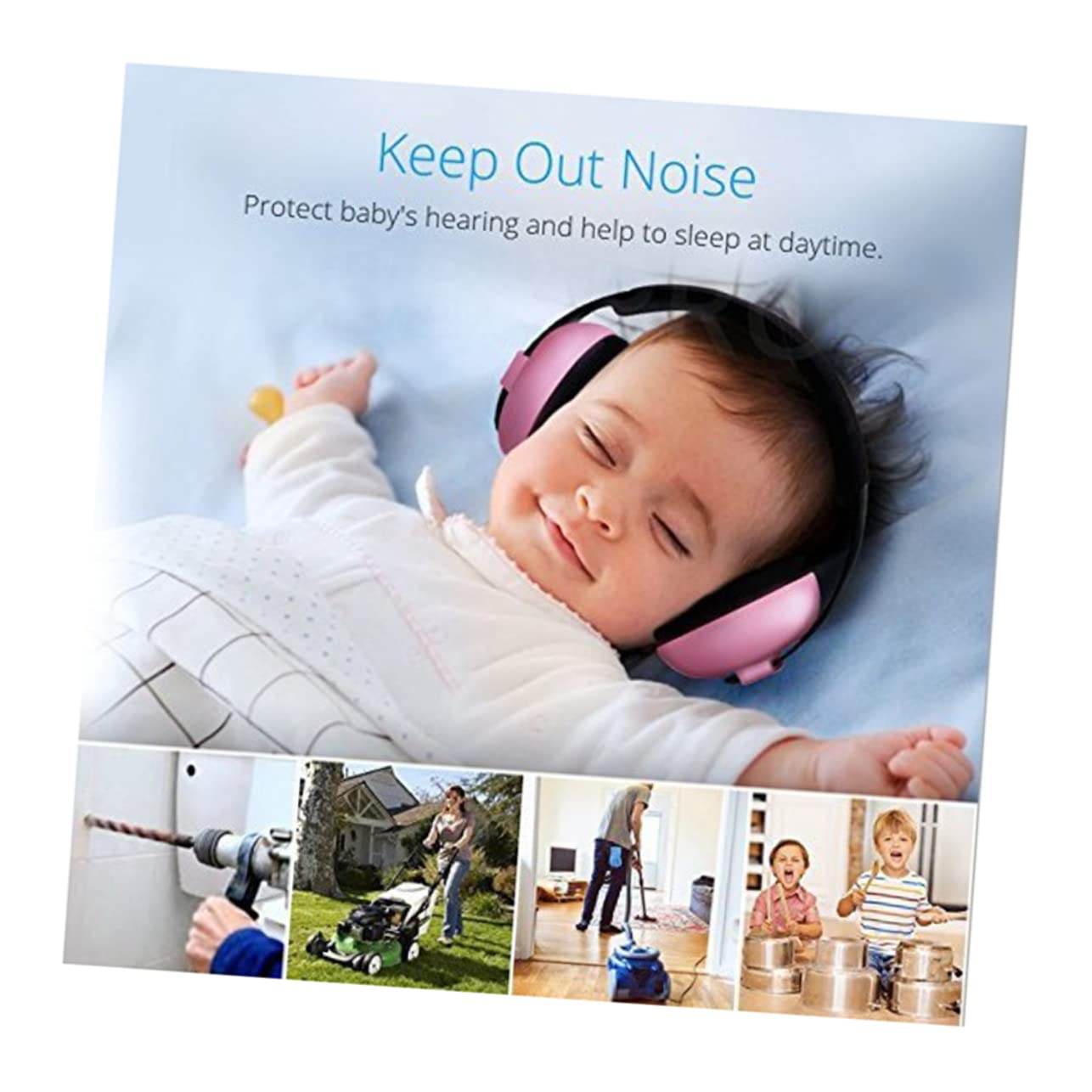 FAVOMOTO Protection Hearing Earphones for Protection Earmuff Ear Muffs for Noise Cancelling Soft Hearing Protection Headphone Pink